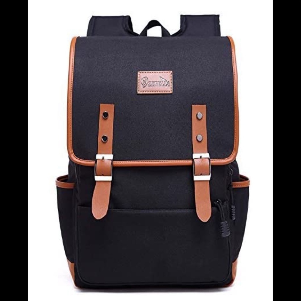 NEW Laptop Backpack School Bag Travel Rucksack Waterproof Tear Resistant Black